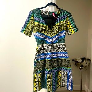 Multicolor dress looks great on curves